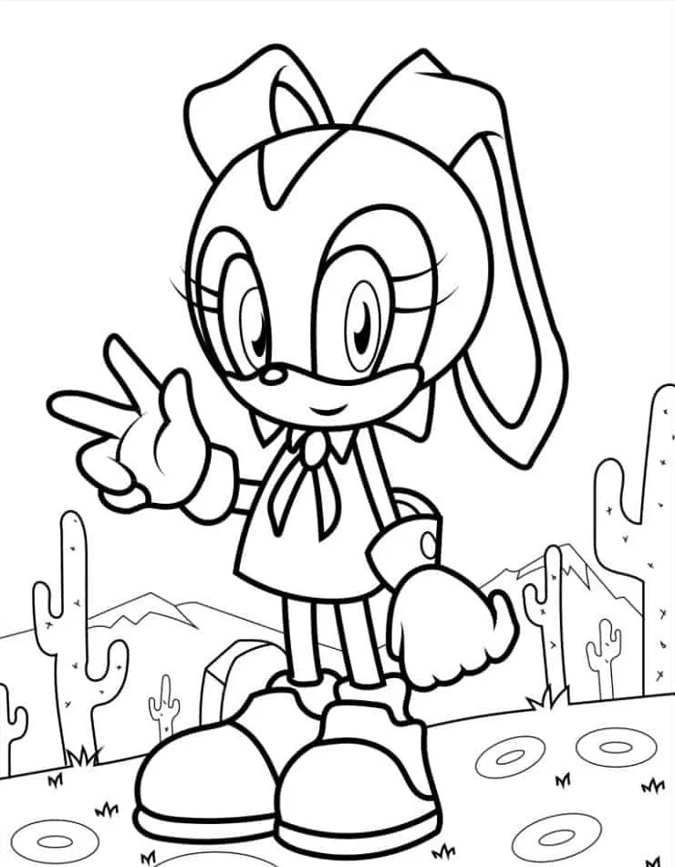 coloriage Sonic à imprimer pour enfant de 2 ans