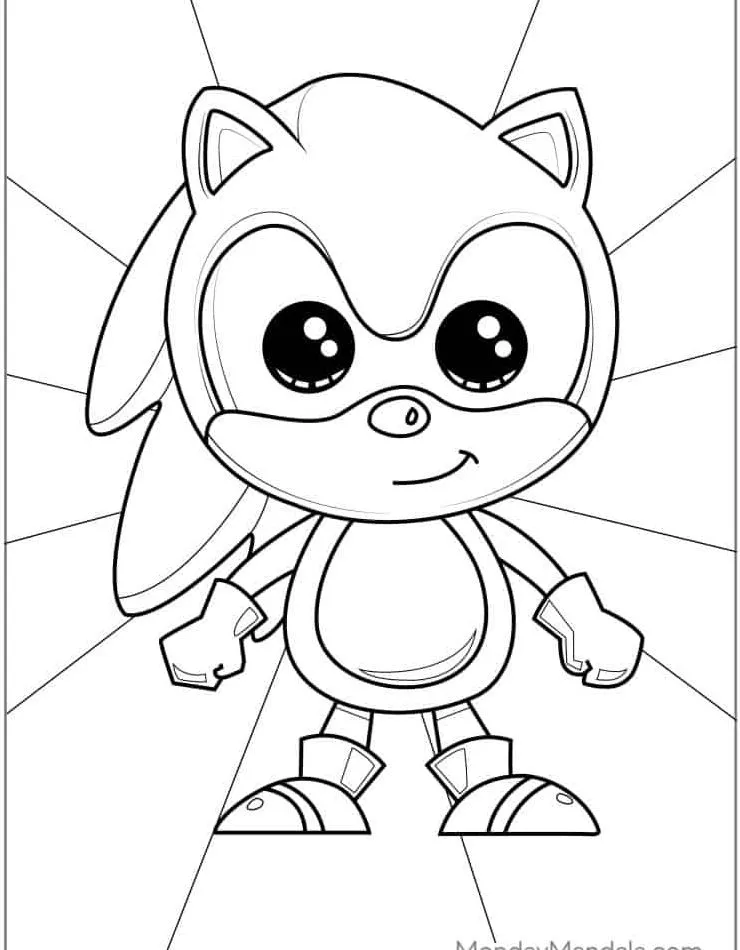 coloriage Sonic en ligne pour enfant