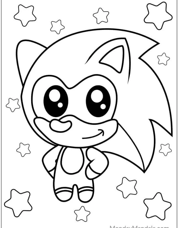 coloriage Sonic a telecharger