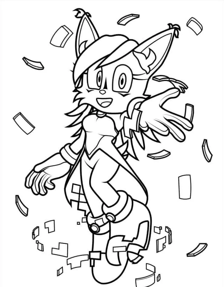 coloriage Sonic a imprimer pour enfant de 4 ans 2