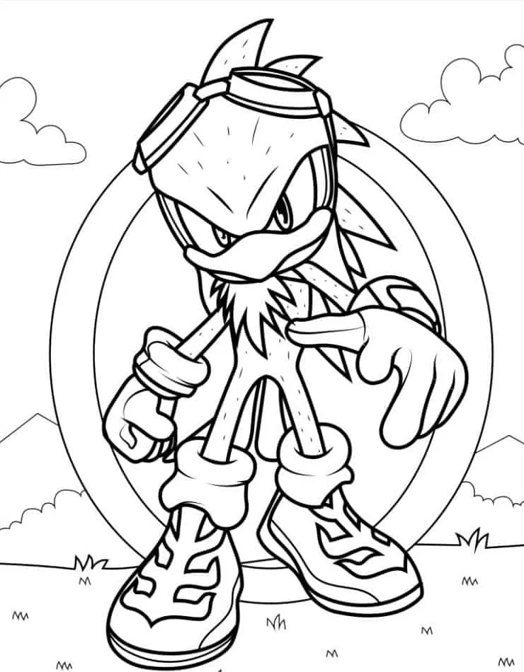 coloriage Sonic à imprimer pdf gratuit 2