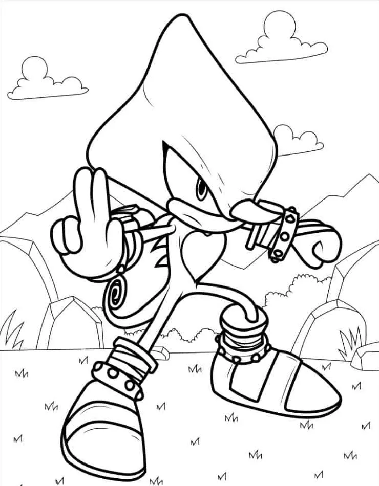 coloriage Sonic à imprimer pdf gratuit 4