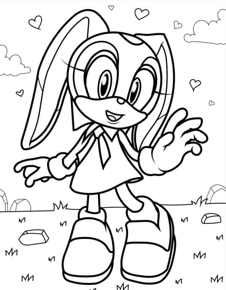 coloriage Sonic à imprimer pour enfant de 7 ans