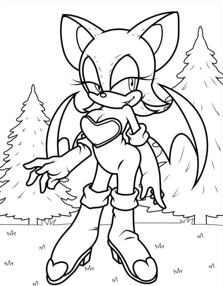 coloriage Sonic à imprimer pour enfant de 3 ans