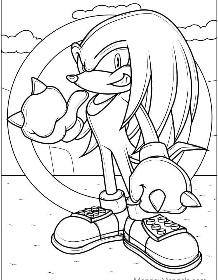 coloriage Sonic gratuit à imprimer