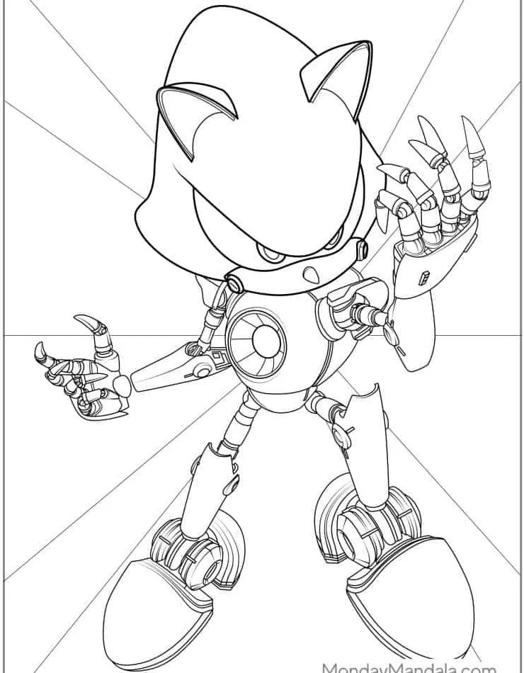 coloriage Sonic a dessiner en ligne 2