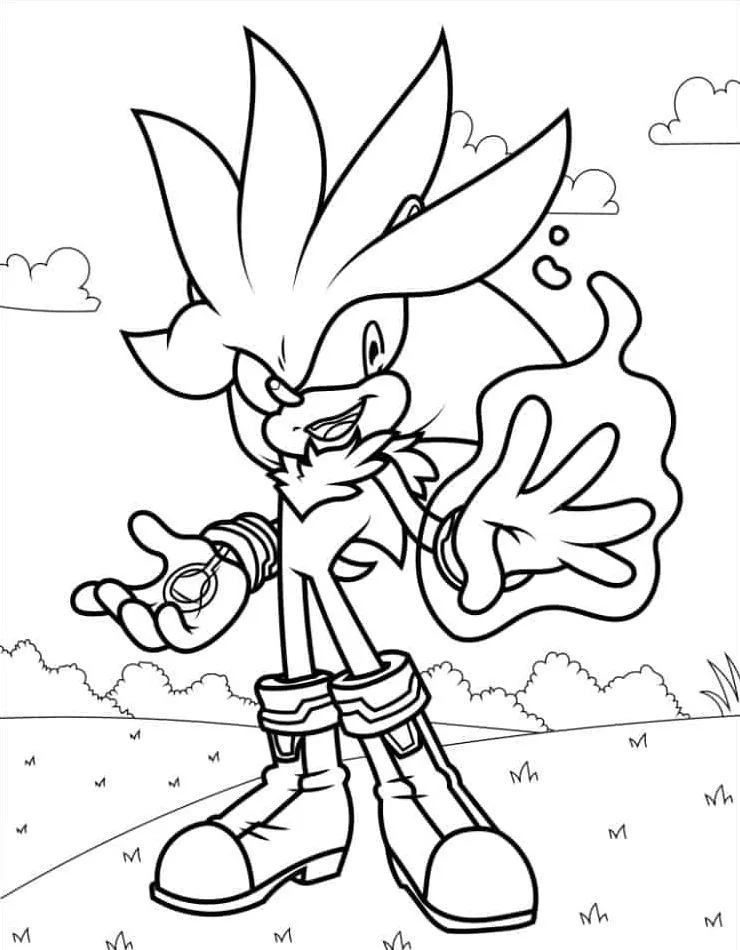 coloriage Sonic pour enfant de à imprimer 1