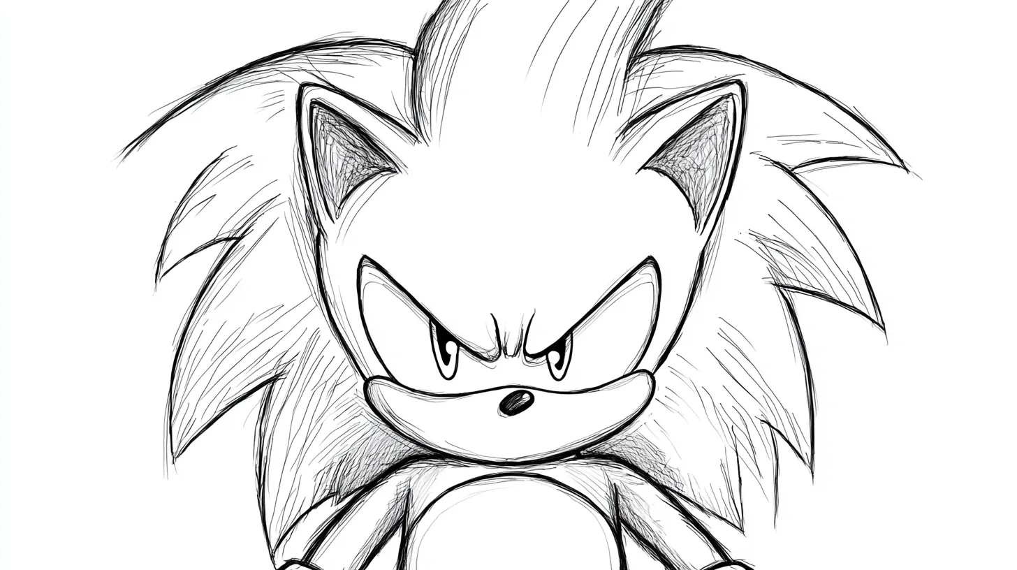 coloriage Sonic educatif pour enfant 1