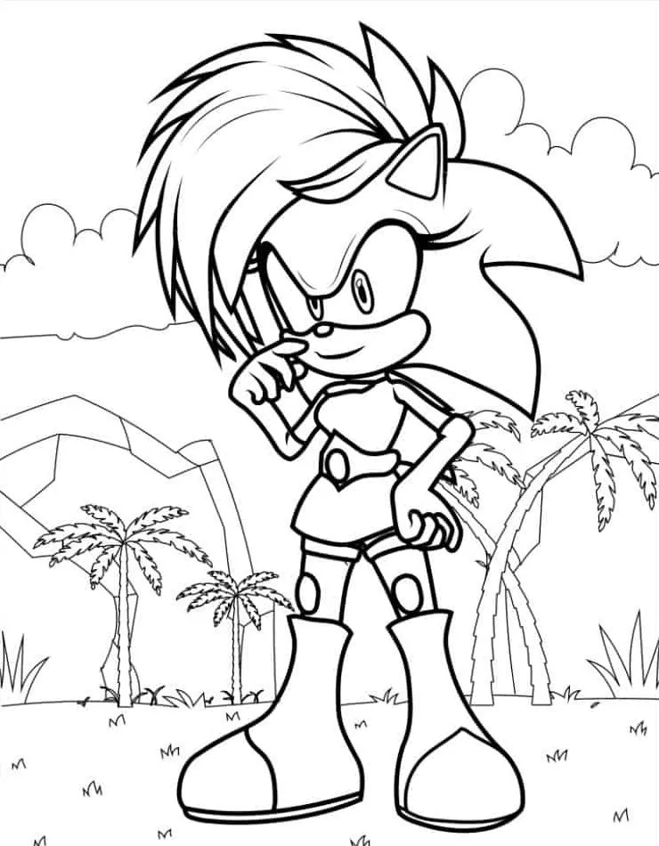 coloriage Sonic educatif pour enfant 2