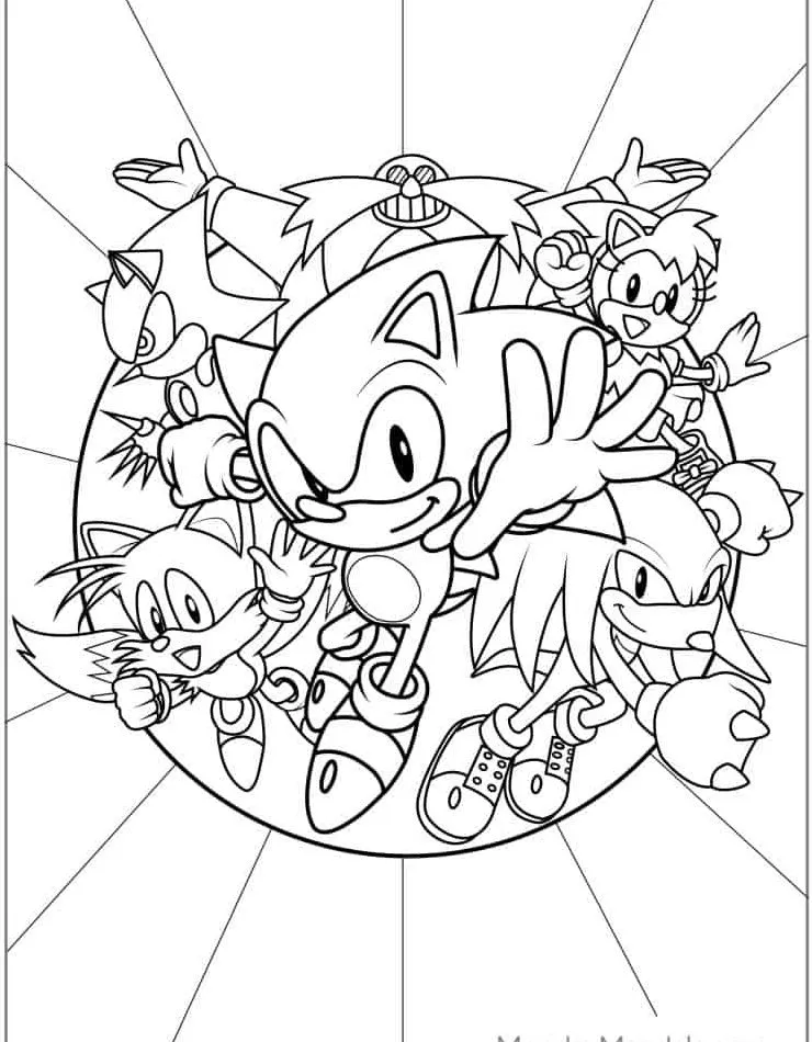 coloriage Sonic à imprimer gratuit 1