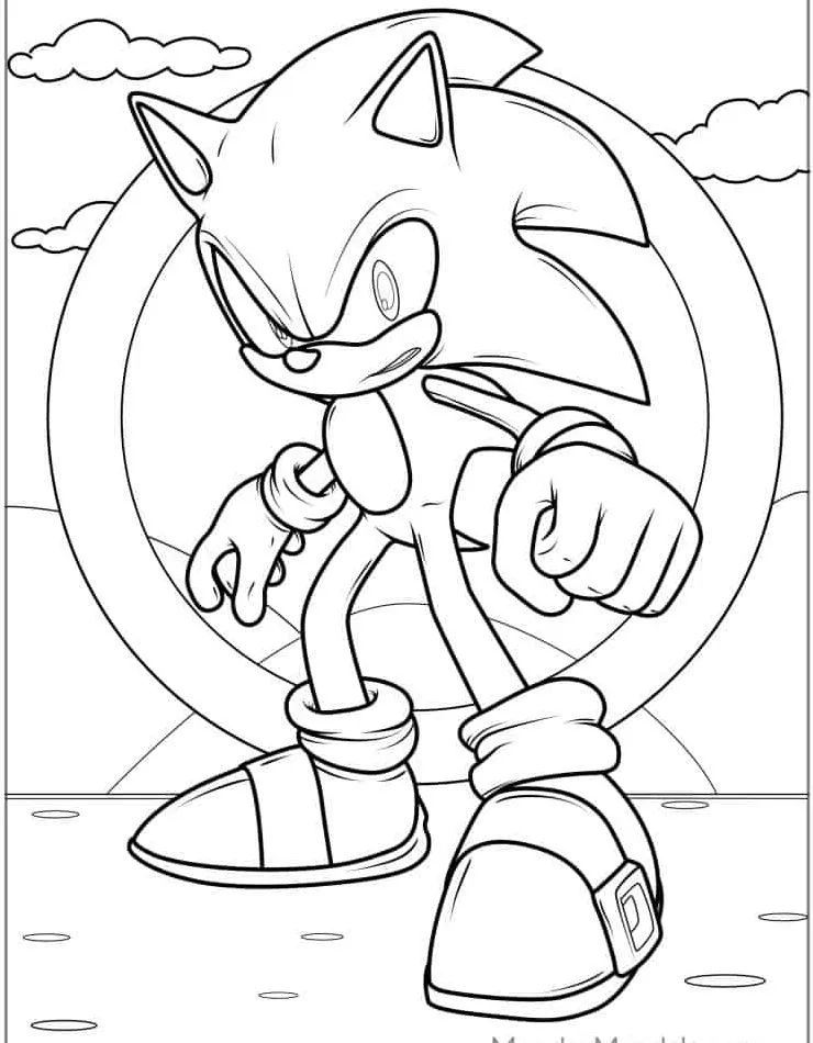 coloriage Sonic educatif pour enfant 3