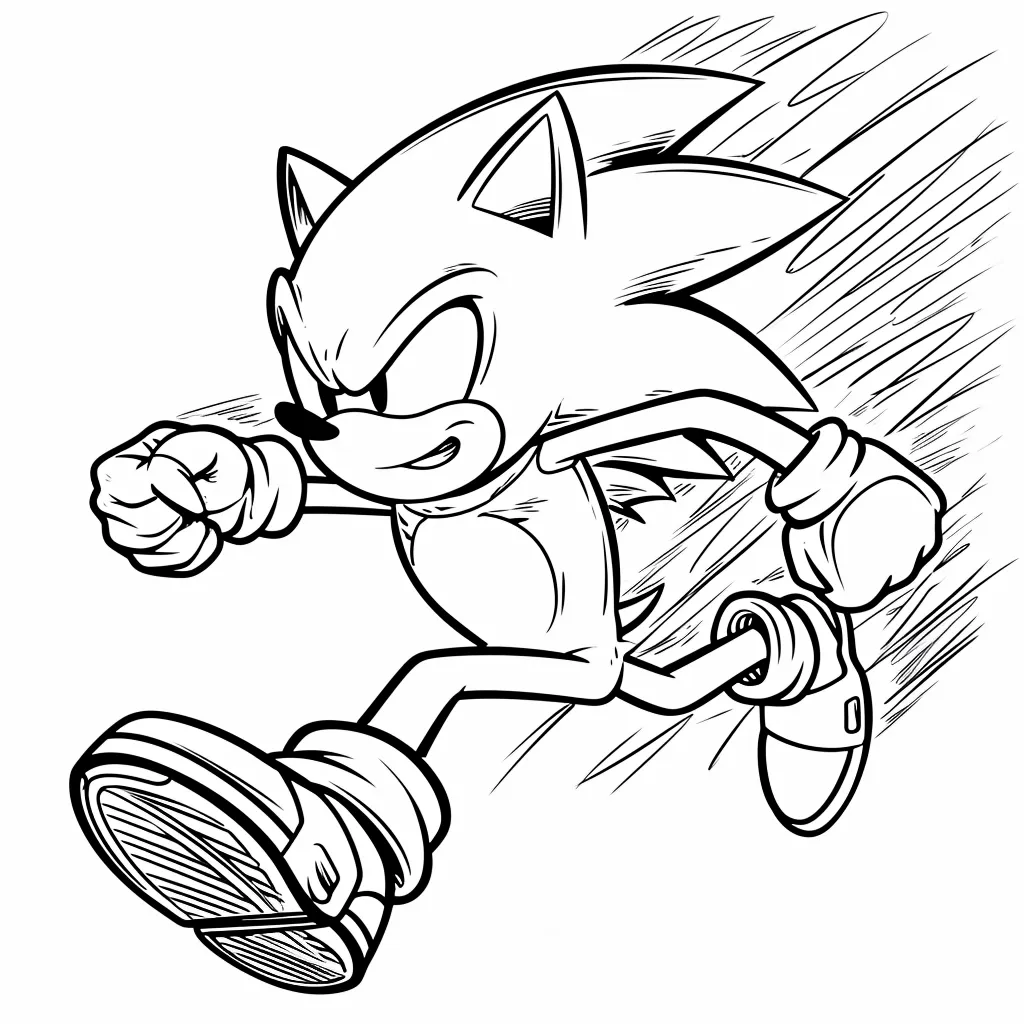 coloriage Sonic gratuit a imprimer