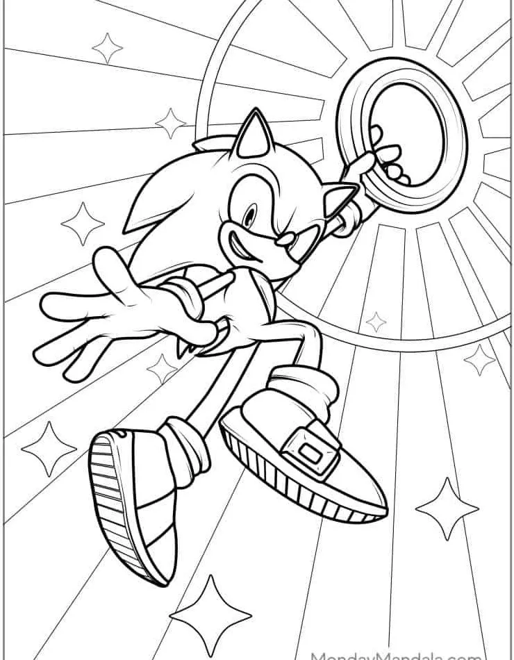 coloriage Sonic gratuit à imprimer 1