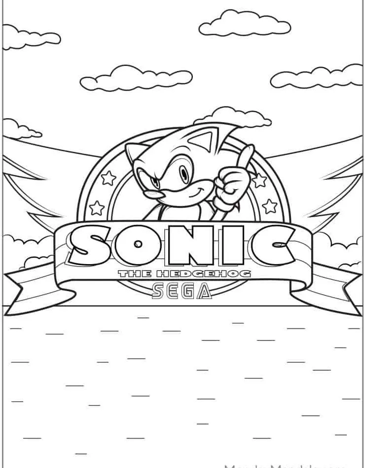 coloriage Sonic pour enfant 1