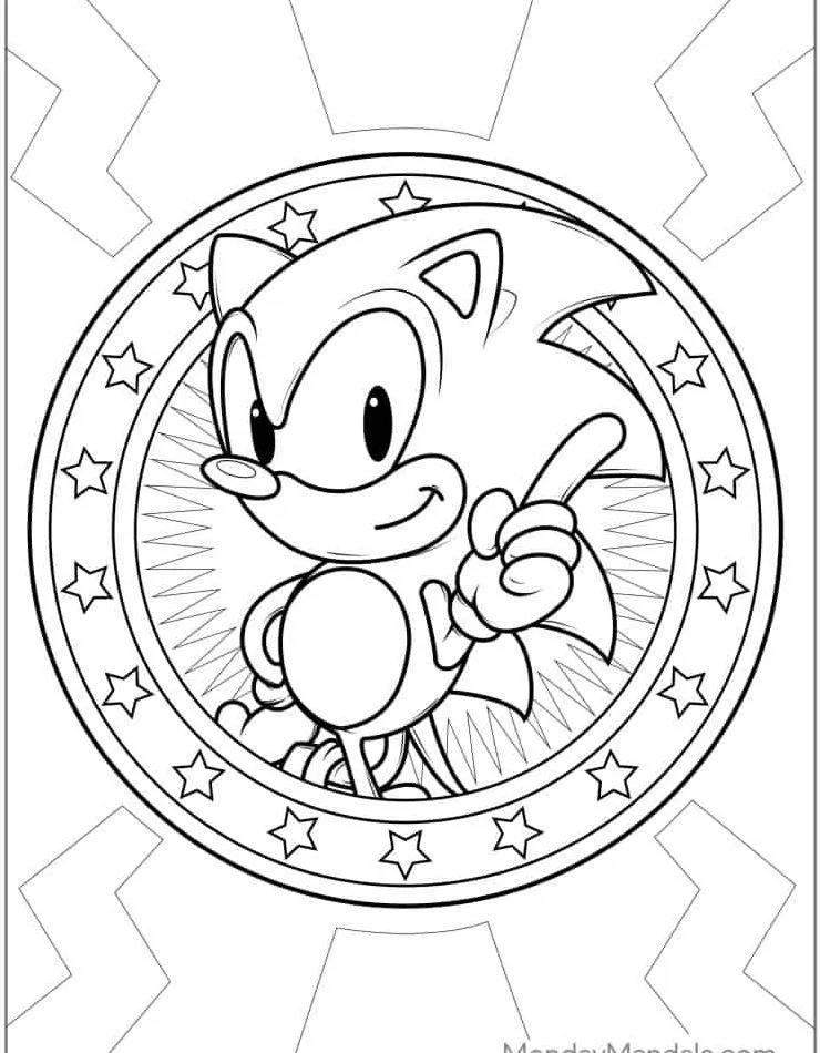 coloriage Sonic pour bebe a imprimer