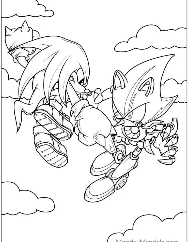 coloriage Sonic pour enfant 2