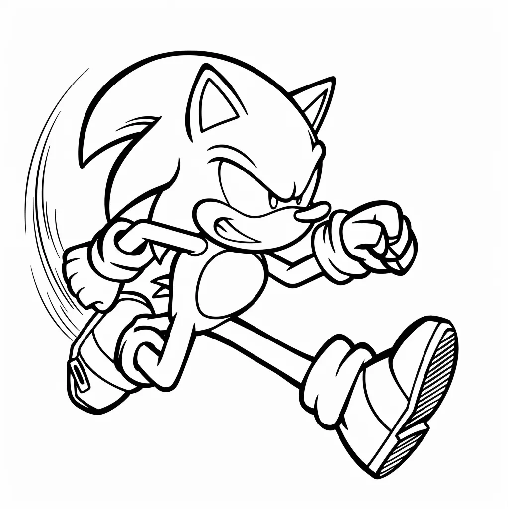 coloriage Sonic à imprimer pdf