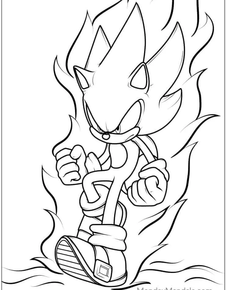 coloriage Sonic pour bebe a imprimer 1