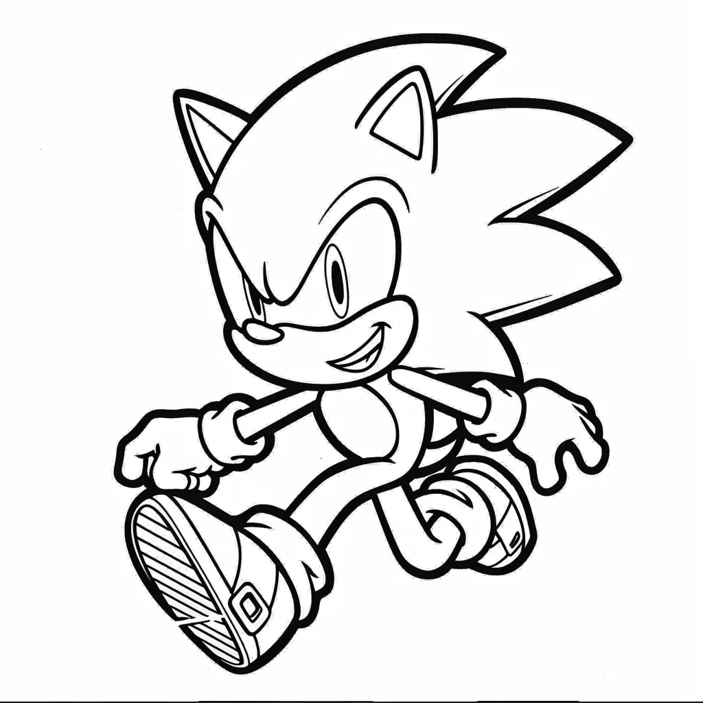 coloriage Sonic à imprimer pdf 1