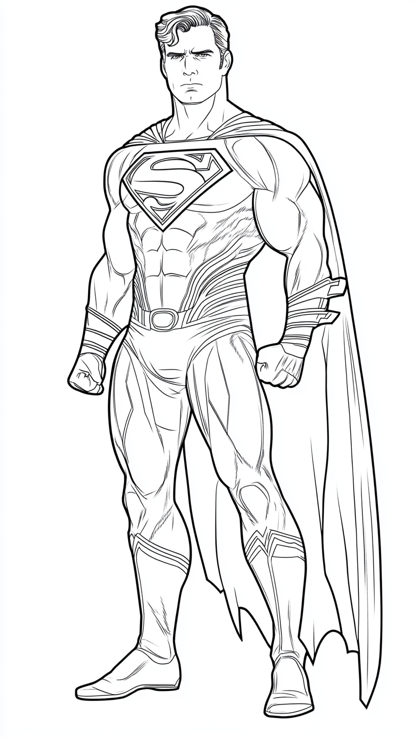 coloriage Superman à imprimer pdf gratuit