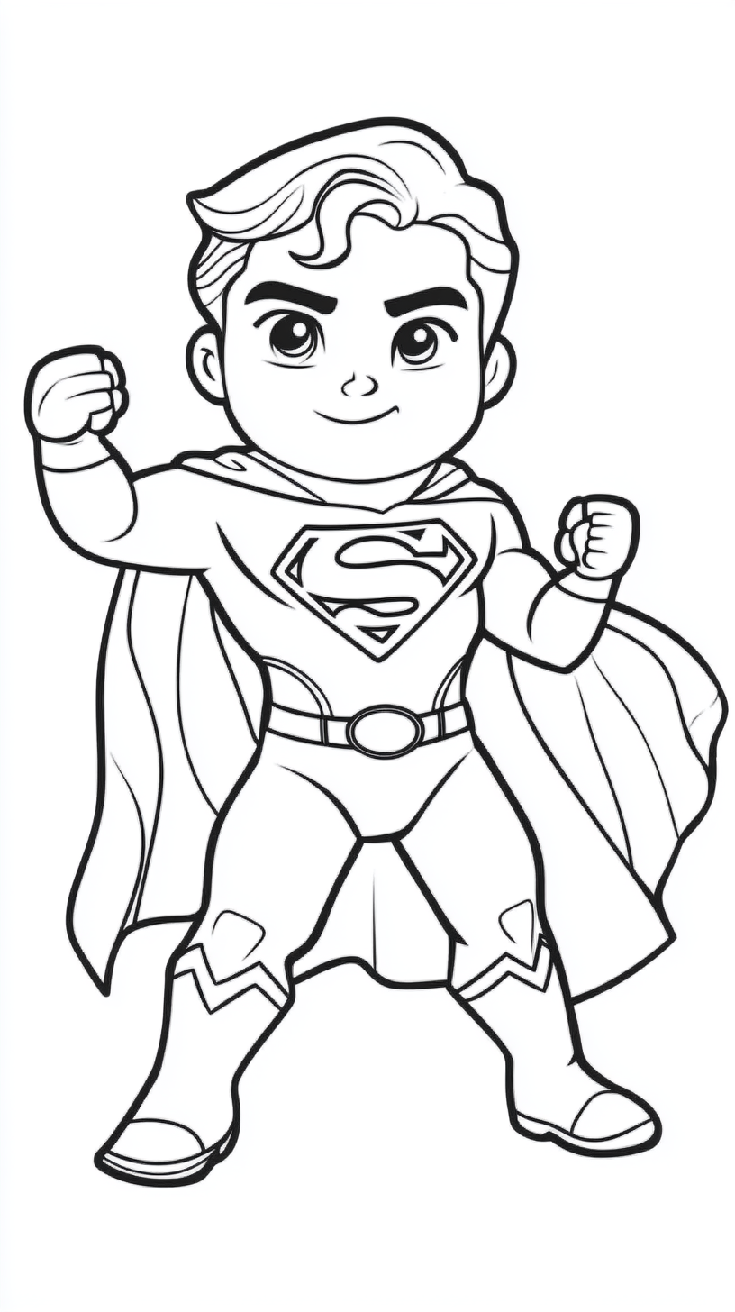 coloriage Superman gratuit pour enfants