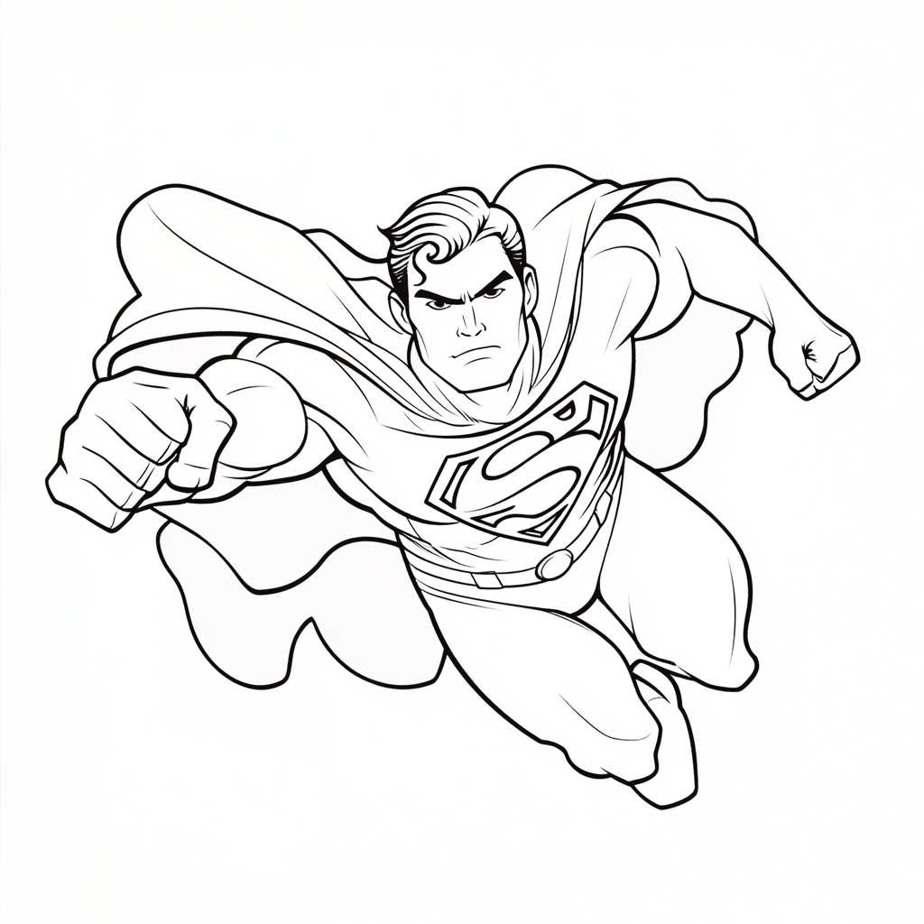 coloriage Superman à imprimer pour enfants