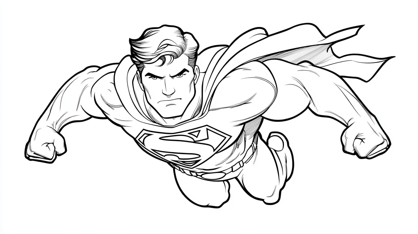 coloriage Superman pour enfant de à imprimer