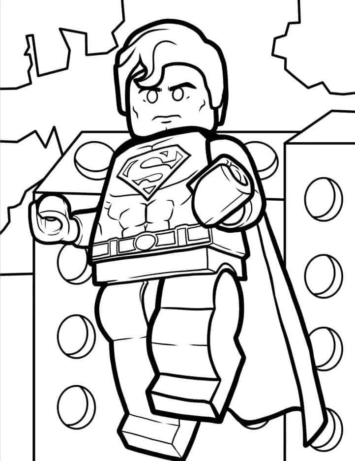 coloriage Superman à imprimer pour enfant de 6 ans