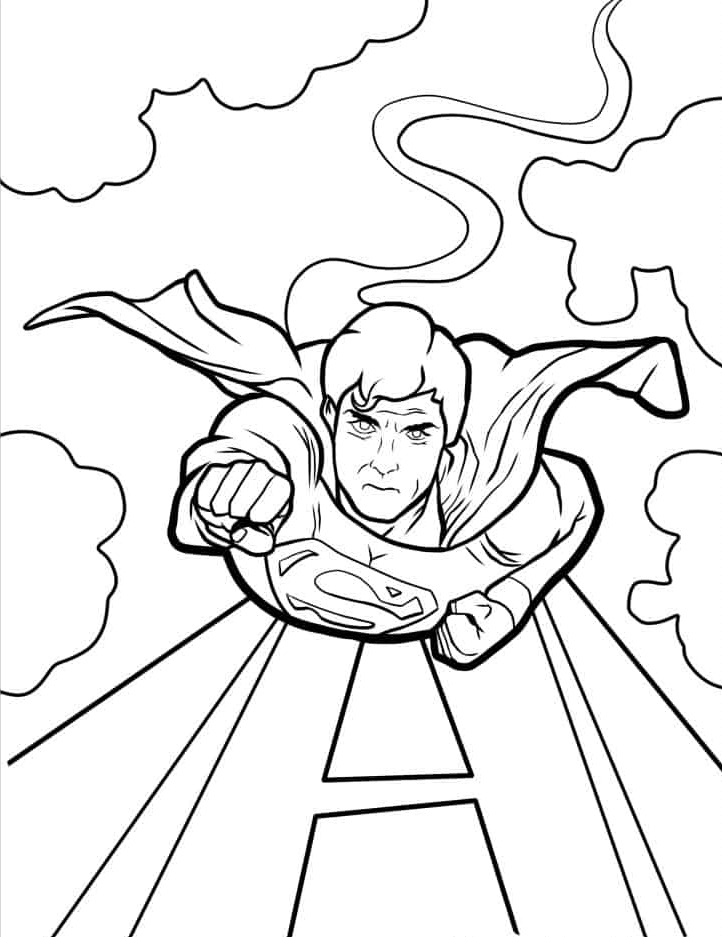 coloriage Superman pour enfant à imprimer 1