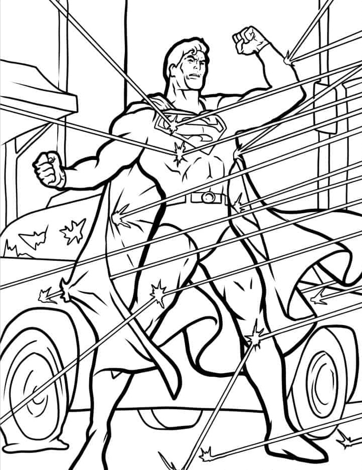 coloriage Superman gratuit pour enfants 1