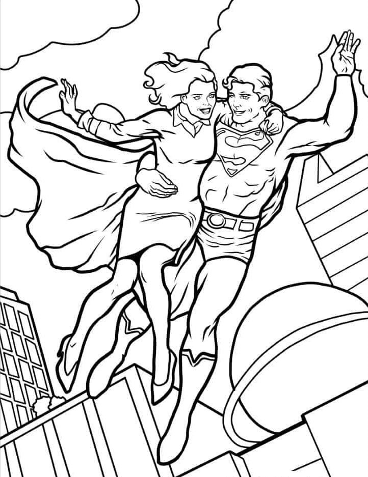 coloriage Superman à imprimer gratuit 1