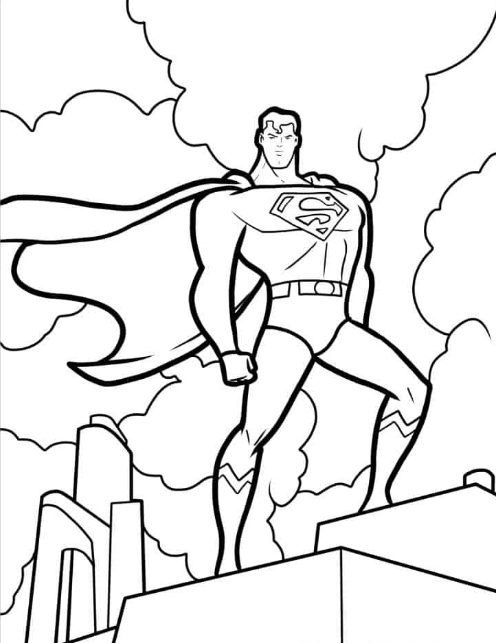 coloriage Superman gratuit a imprimer