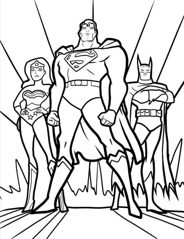 coloriage Superman à imprimer pour enfant de 7 ans 1