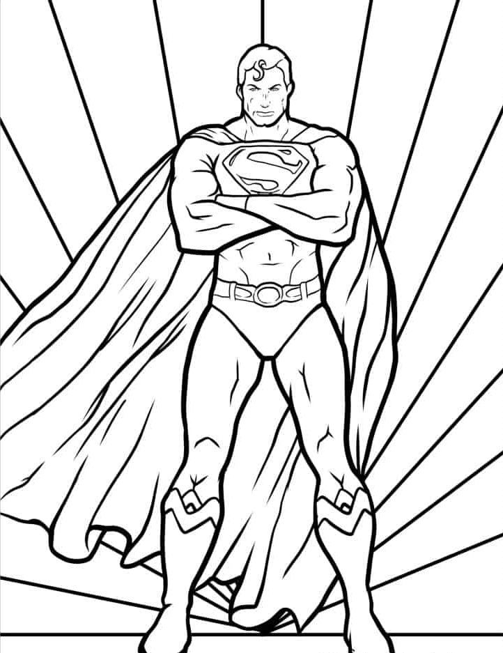 coloriage Superman à imprimer gratuitement pdf 1