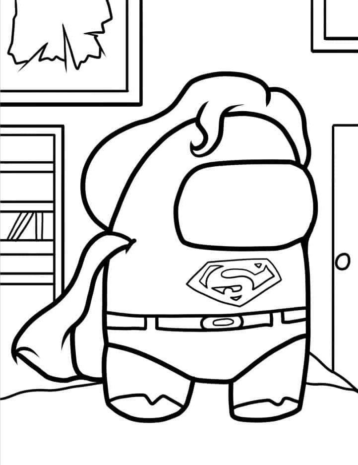 coloriage Superman pour enfant a imprimer gratuit