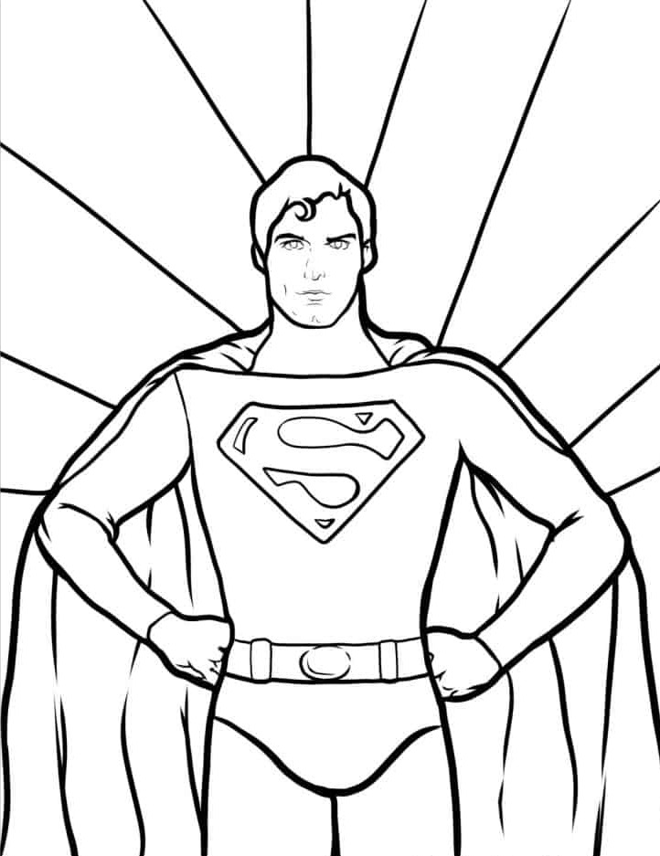 coloriage Superman à imprimer pour enfant de 4 ans