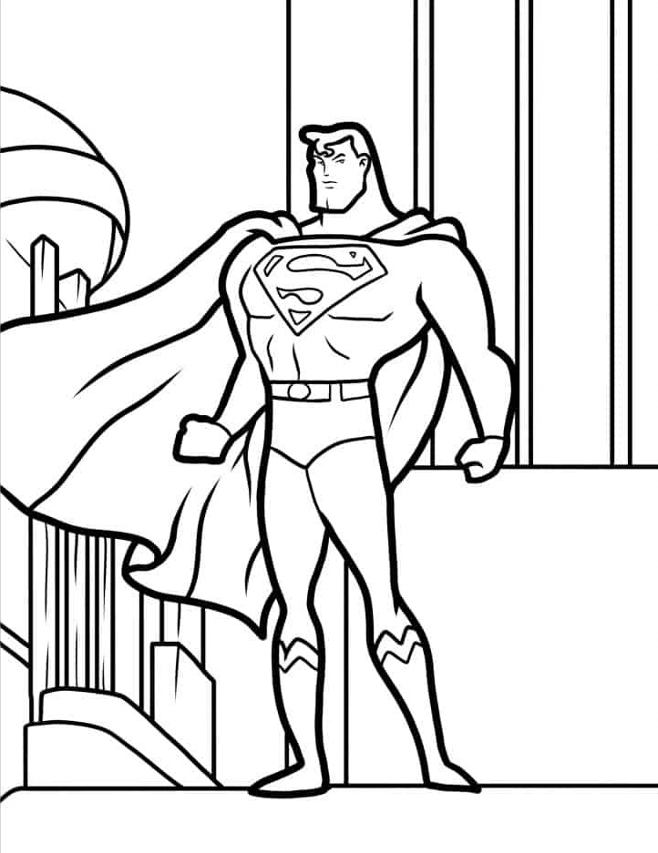 coloriage Superman a dessiner en ligne 2