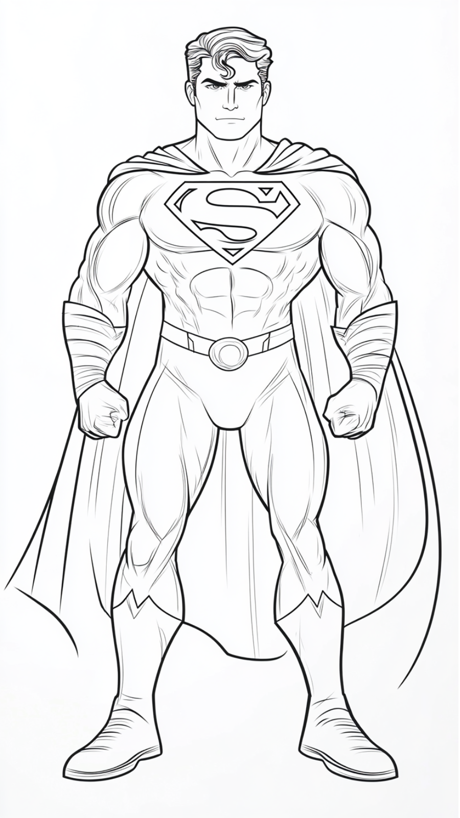 coloriage Superman à imprimer pour enfant de 3 ans