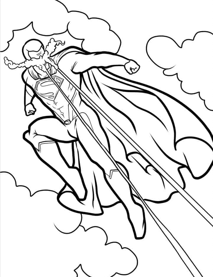 coloriage Superman pour enfant a imprimer gratuit 1