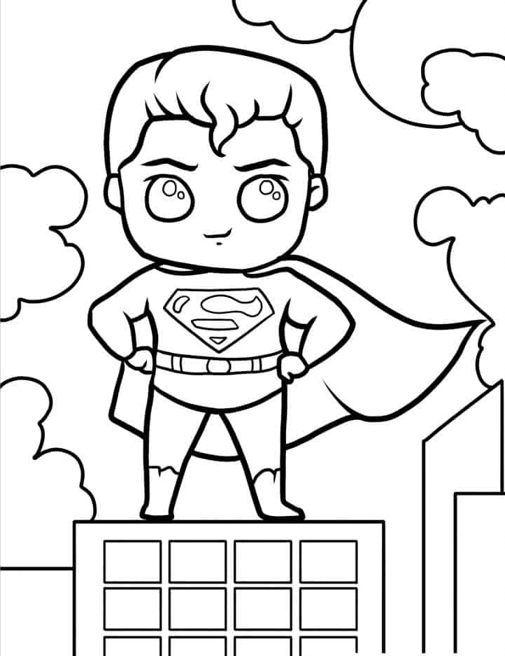 coloriage Superman et apprentissage