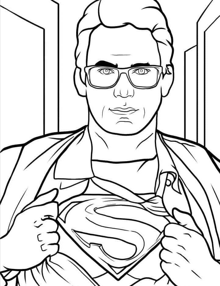 coloriage Superman pour enfant gratuit 1