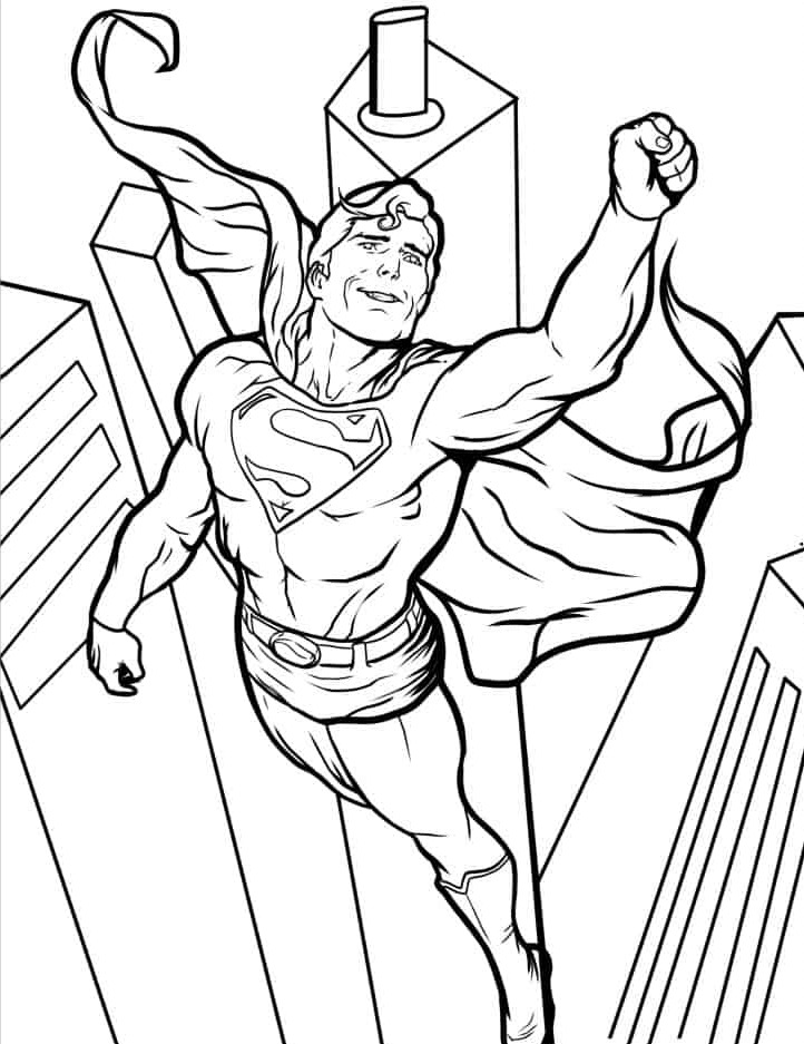 coloriage Superman a imprimer gratuit