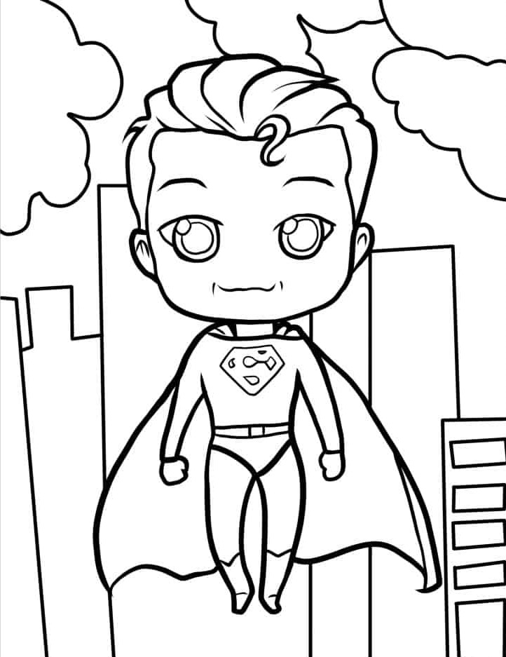 coloriage Superman à imprimer pour enfant de 10 ans 1