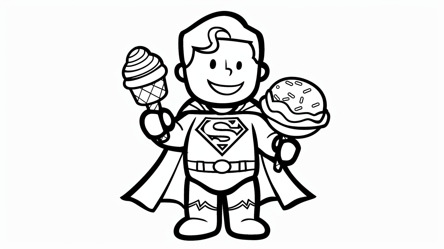 coloriage Superman à imprimer pour enfant de 3 ans 1