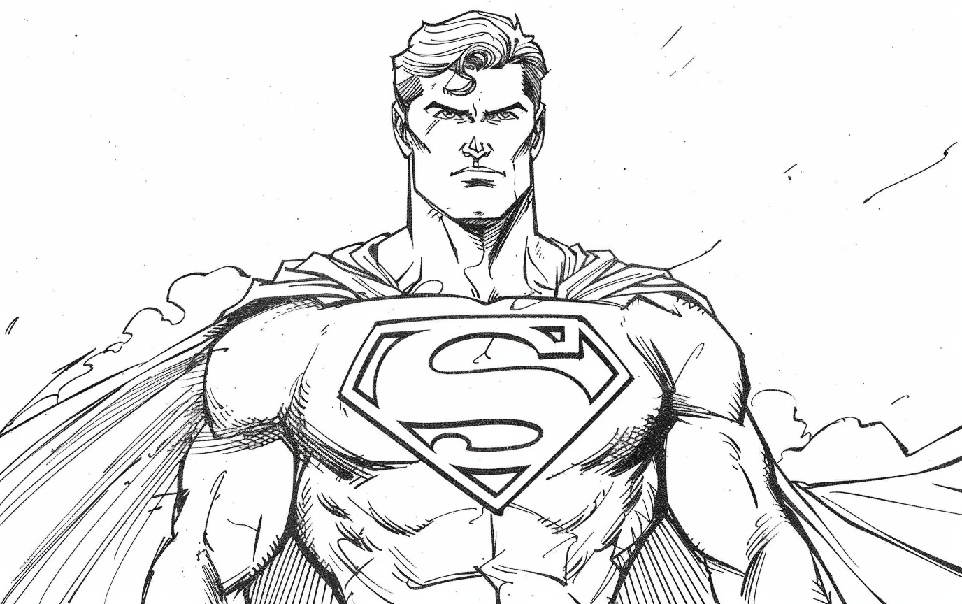 coloriage Superman à imprimer gratuit