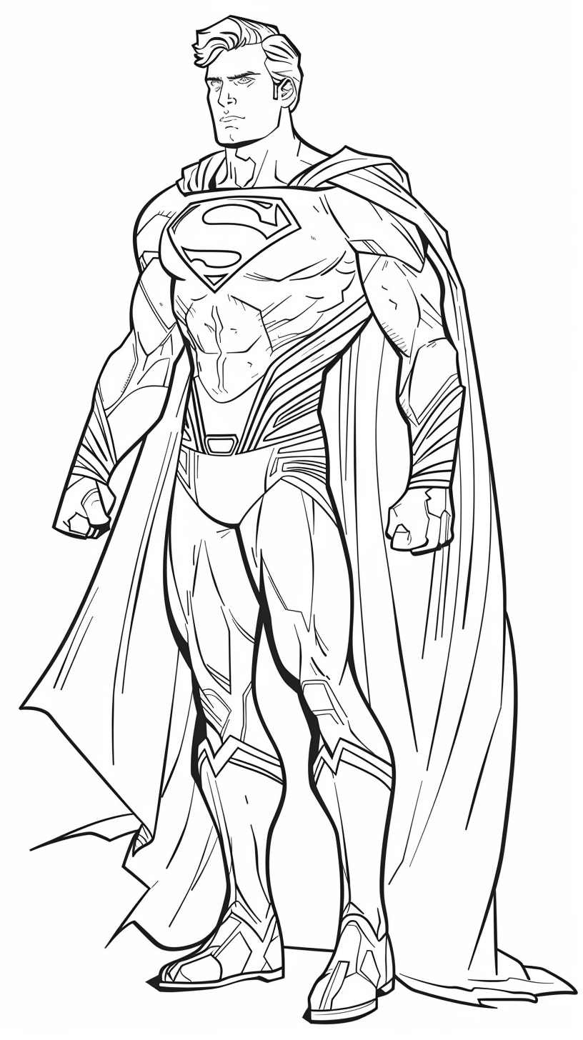 coloriage Superman à imprimer gratuitement pdf