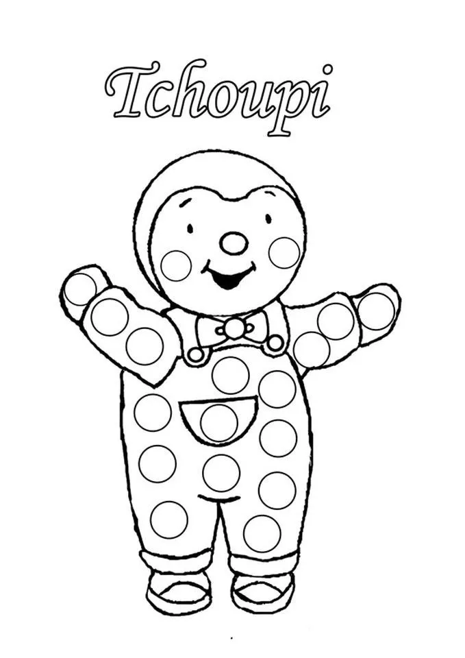 coloriage T’choupi pour enfant de 6 ans