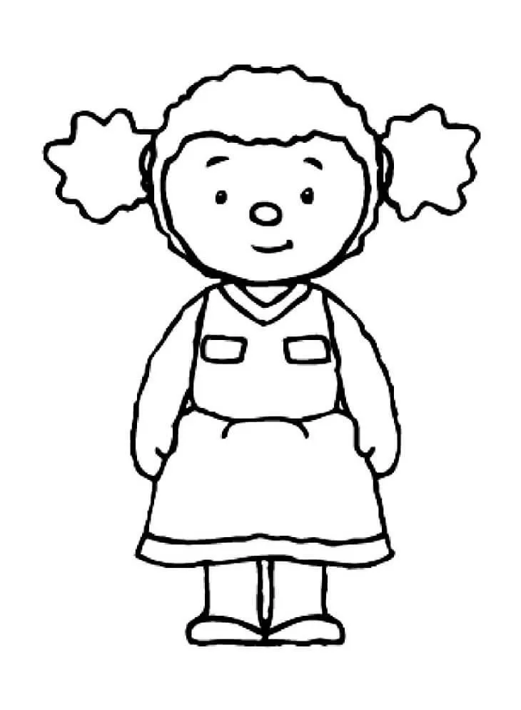 coloriage T’choupi à imprimer pour enfant de 3 ans