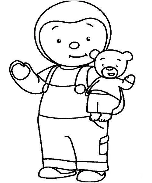 coloriage T’choupi pour enfant de 2 ans