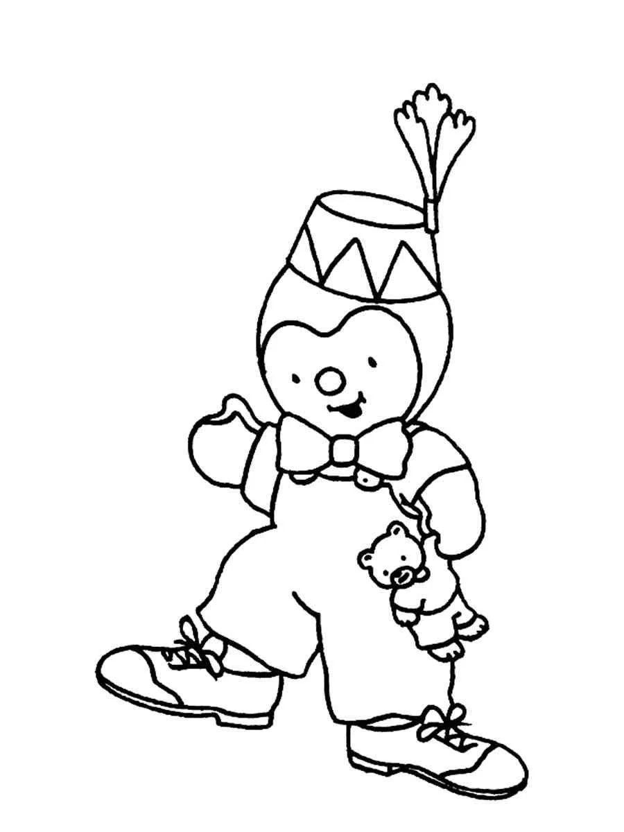 coloriage T’choupi pour enfant à imprimer